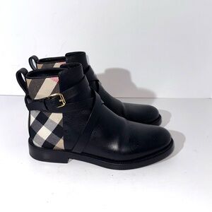Burberry Pryle Check Leather Booties